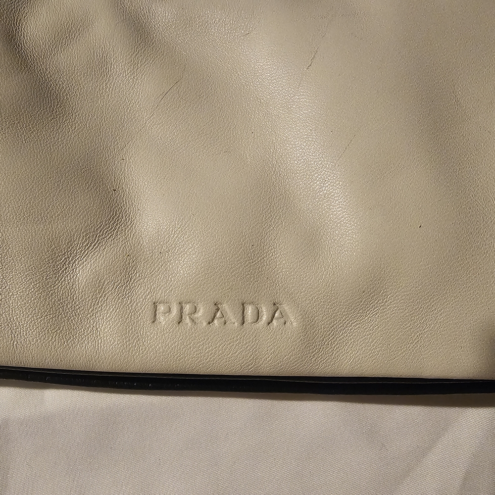 Prada Red and White Leather Clutch - Picture 5 of 6